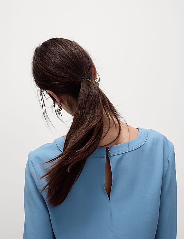 V-Neck Popover Blouse