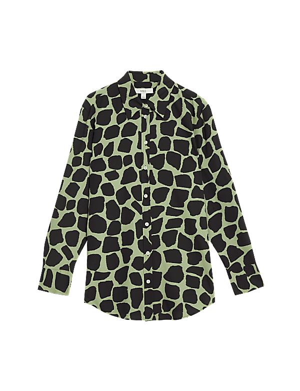 Printed Collared Blouse