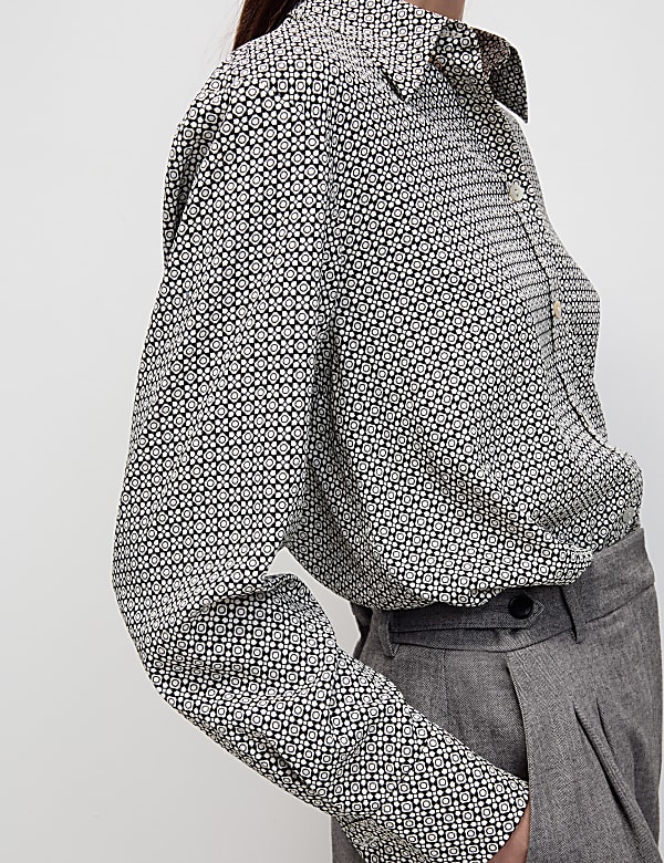 Printed Collared Blouse