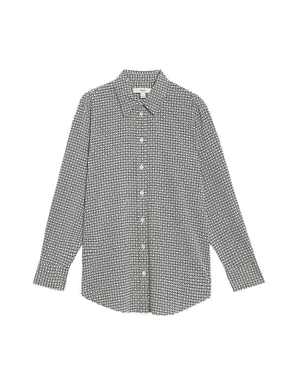 Printed Collared Blouse