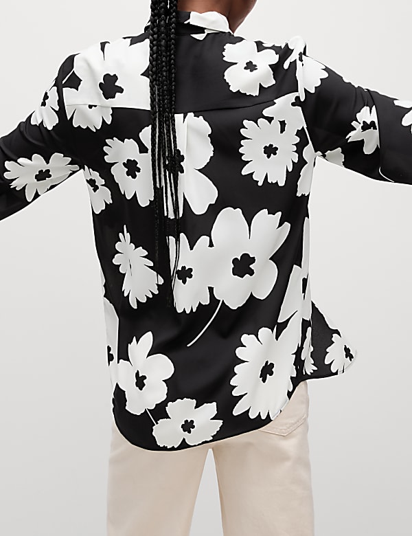 Printed Collared Blouse