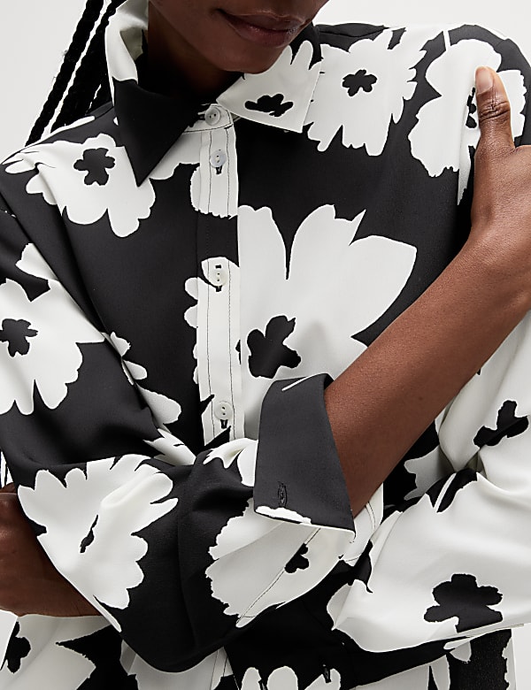 Printed Collared Blouse