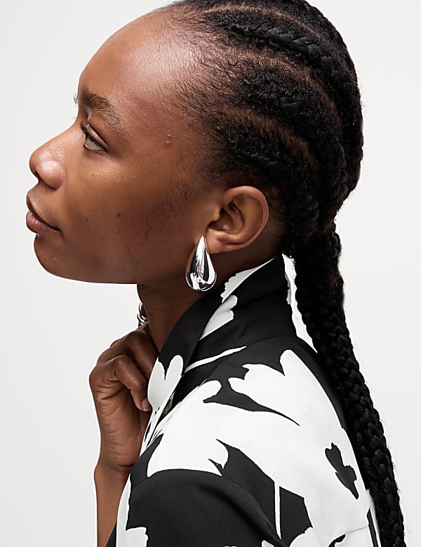 Printed Collared Blouse