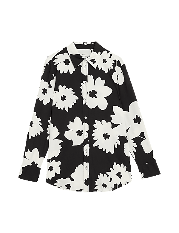 Printed Collared Blouse