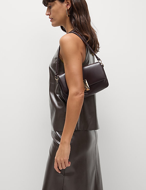 Faux Leather Top