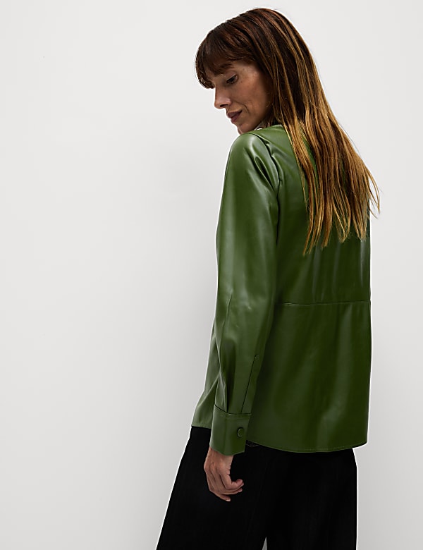 Faux Leather Shirt