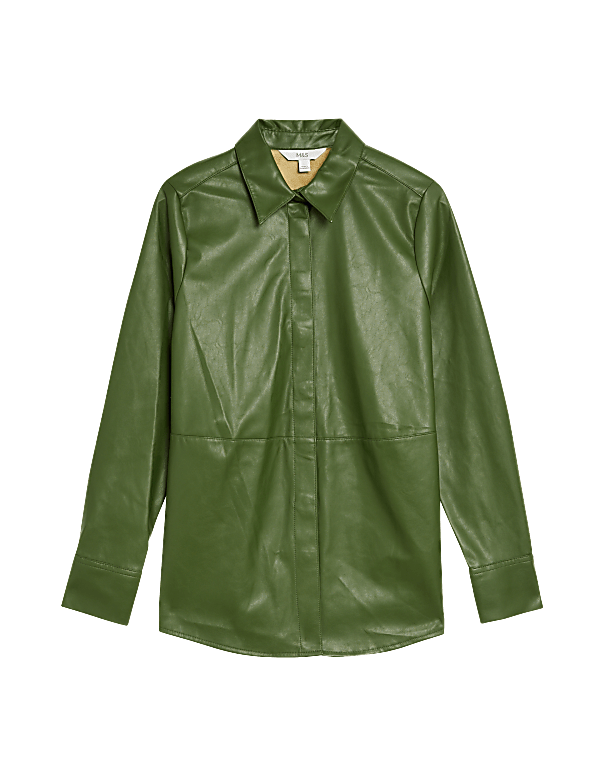 Faux Leather Shirt