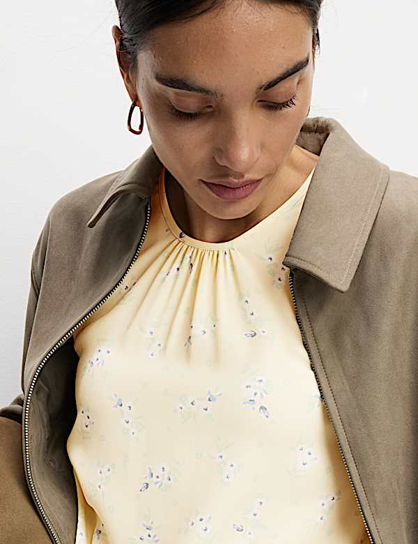 Floral Regular Fit Puff Sleeve Top