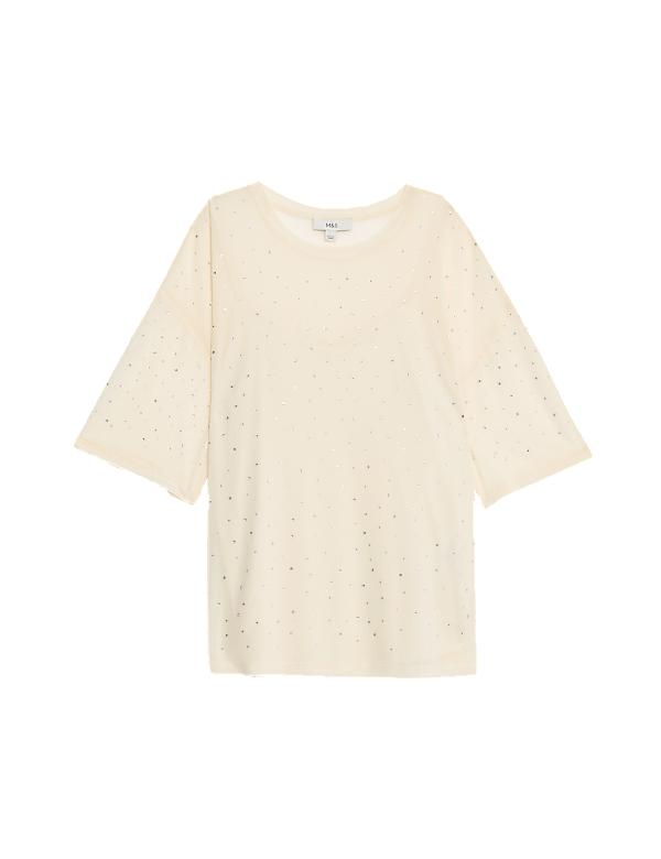 Embellished Round Neck Top