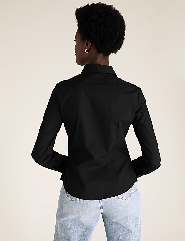 Cotton Rich Fitted Long Sleeve Shirt