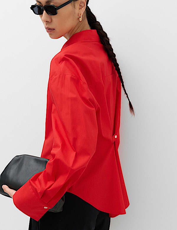Pure CottonBack Button Detail Shirt - BN
