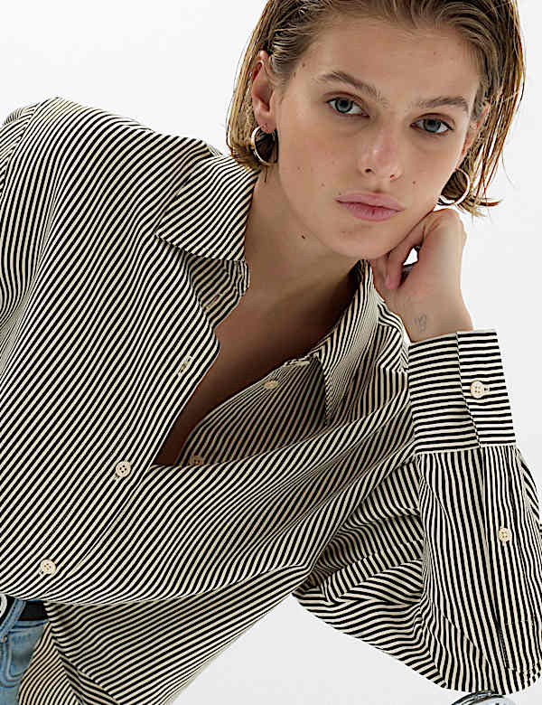 Textured Striped Shirt