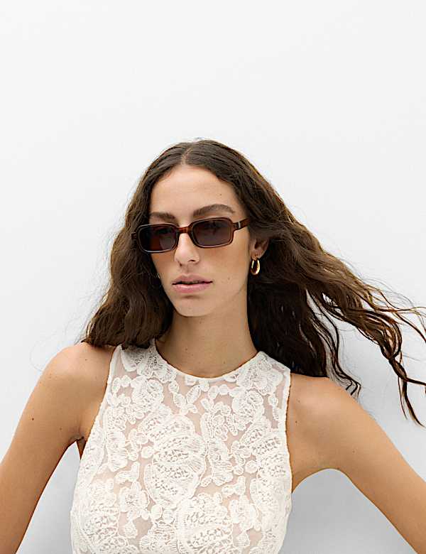 Lace Fitted Tunic Shell Top - LU