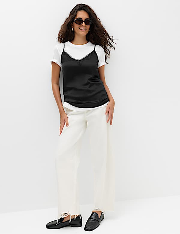 Lace Insert V Neck Cami Top - NZ
