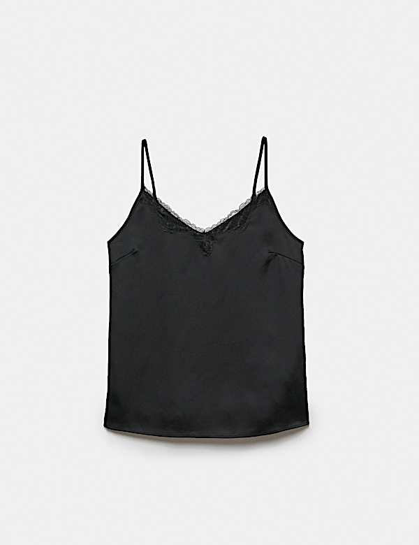Lace Insert V Neck Cami Top - NZ