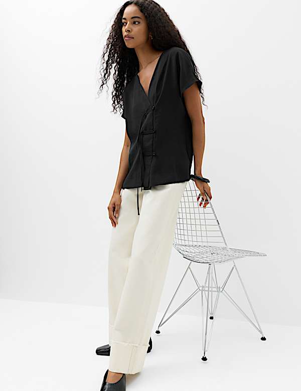 Modal Rich Button-Detail Shirt - AT