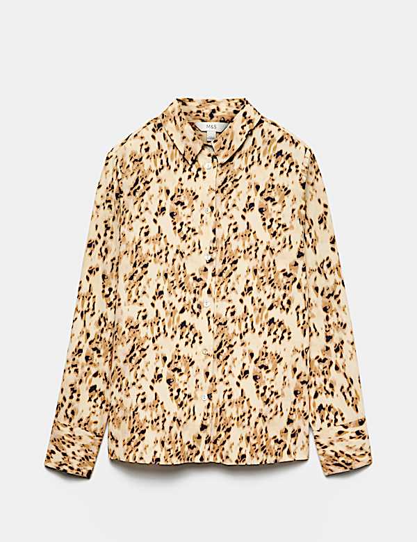 Polka Dot Collared Button Through Shirt - GR