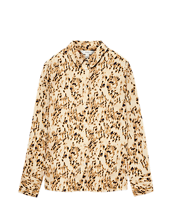Polka Dot Collared Button Through Shirt
