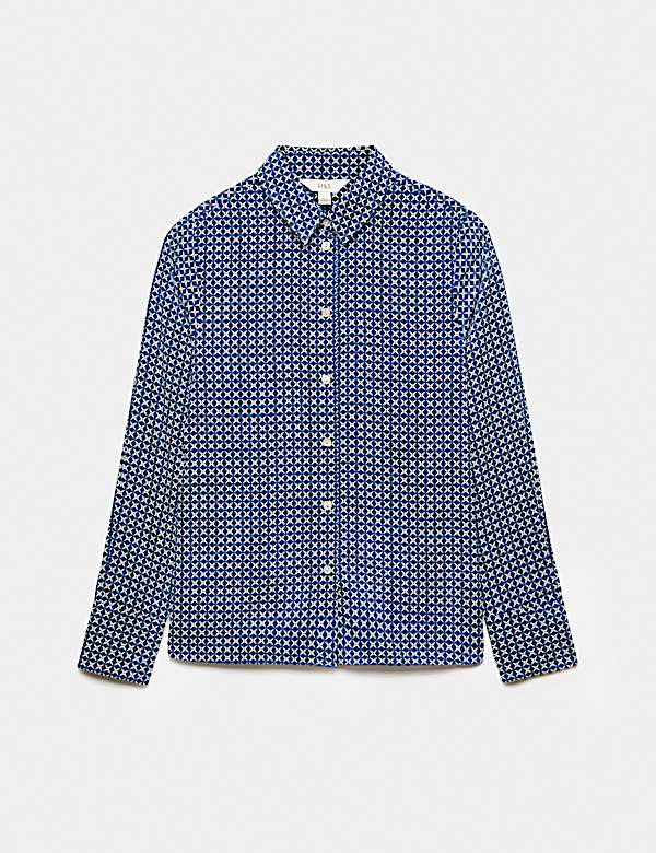 Polka Dot Collared Neck Shirt