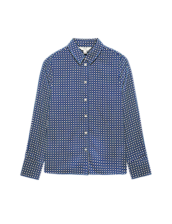 Polka Dot Collared Neck Shirt
