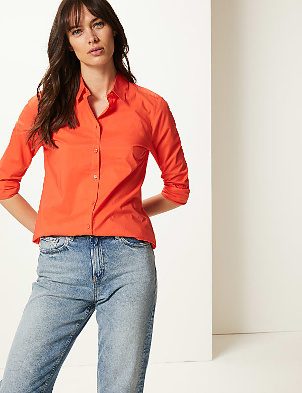 Pure Cotton Button Detailed Shirt