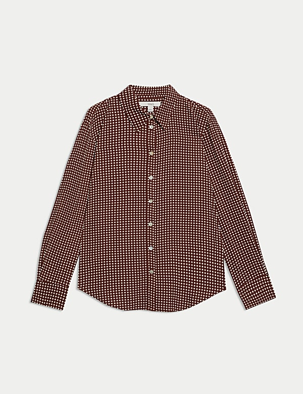 Εμπριμέ πουκάμισο με γιακά - GR