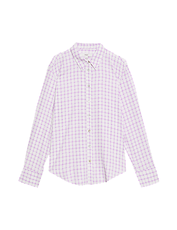 Printed Collared Button Through Shirt