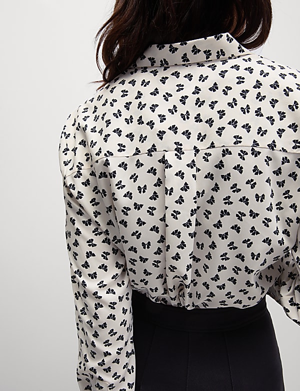 Printed Collared Button Through Shirt
