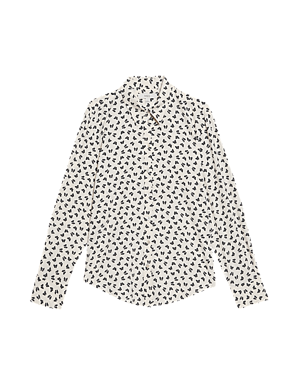 Printed Collared Button Through Shirt