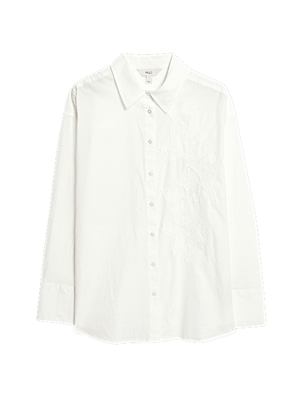 Pure Cotton Applique Button Through Shirt