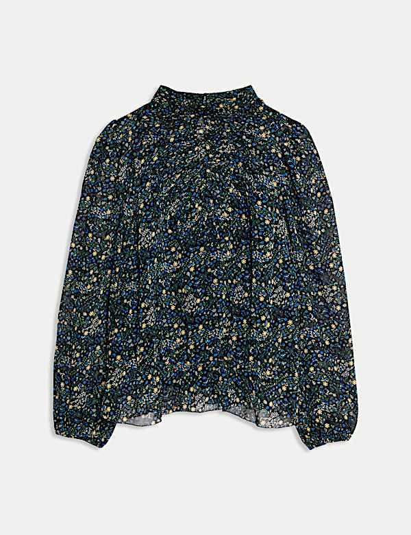Floral Long Sleeve Blouse - HR