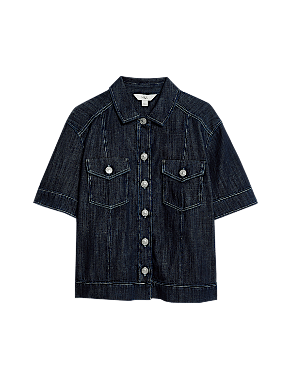 Denim Utility Short Sleeve Shirt