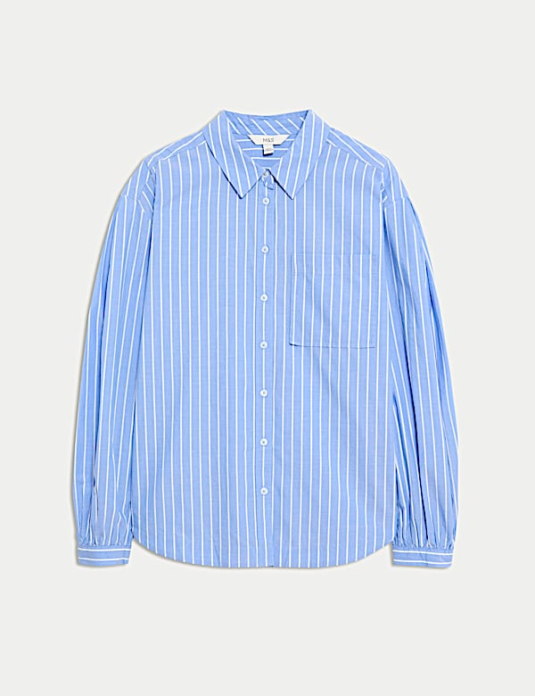 Kemeja Boxy Katun Murni Motif Garis - ID