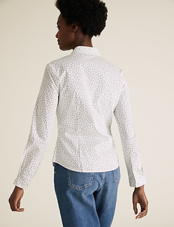 Cotton Ditsy Floral Long Sleeve Shirt