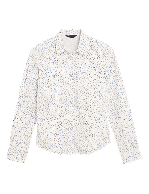 Cotton Ditsy Floral Long Sleeve Shirt