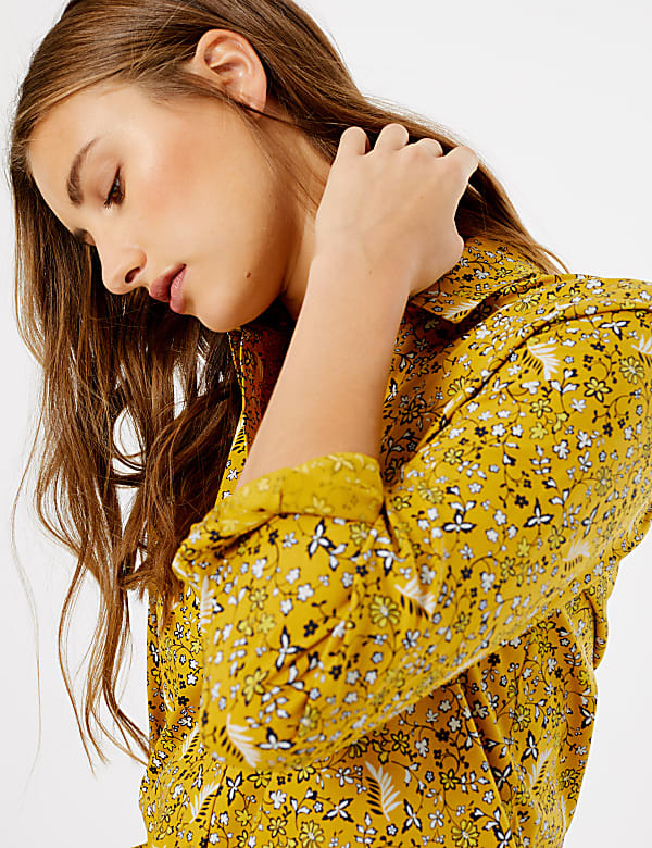 Pima Cotton Floral Print Shirt
