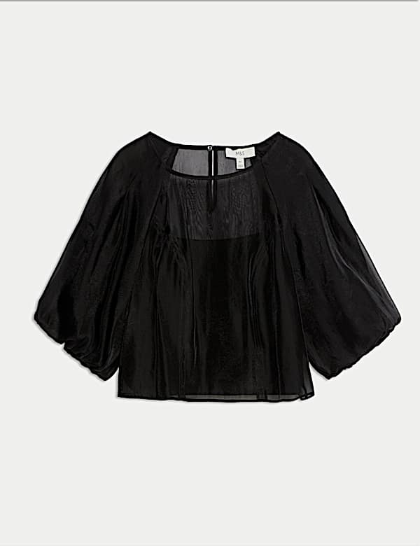 Organza Puff Sleeve Top - NL