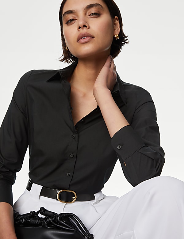 Cotton Rich Fitted Collared Shirt - AU