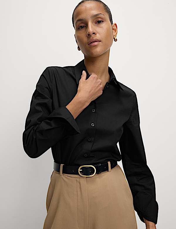 Cotton Rich Fitted Collared Shirt - AU