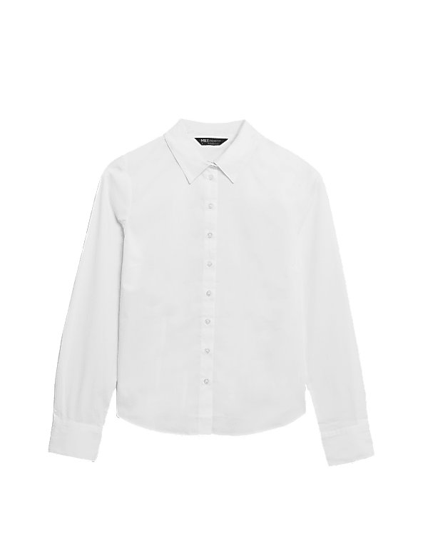Cotton Rich Fitted Collared Shirt