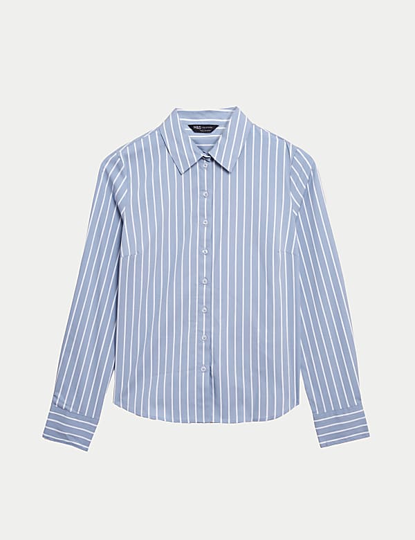 Cotton Rich Striped Fitted Shirt - VN
