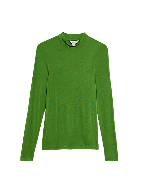 Modal Rich High Neck Regular Fit Top