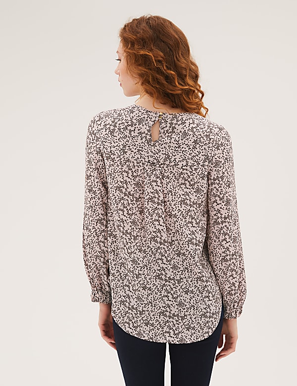 Spot Print Long Sleeve Top