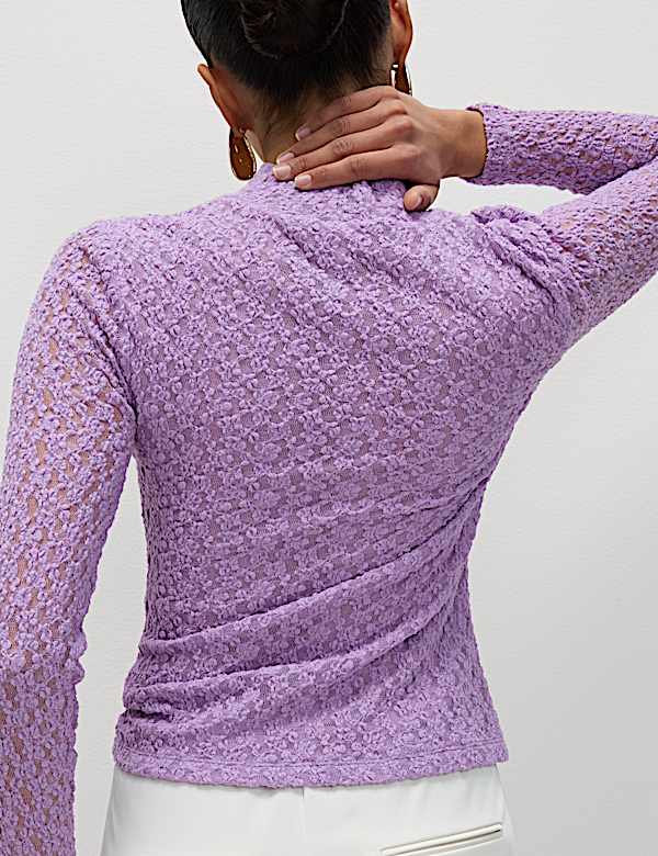 Cotton Blend Lace Top