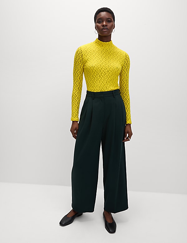 Cotton Blend Lace Top