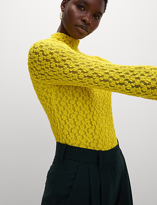 Cotton Blend Lace Top