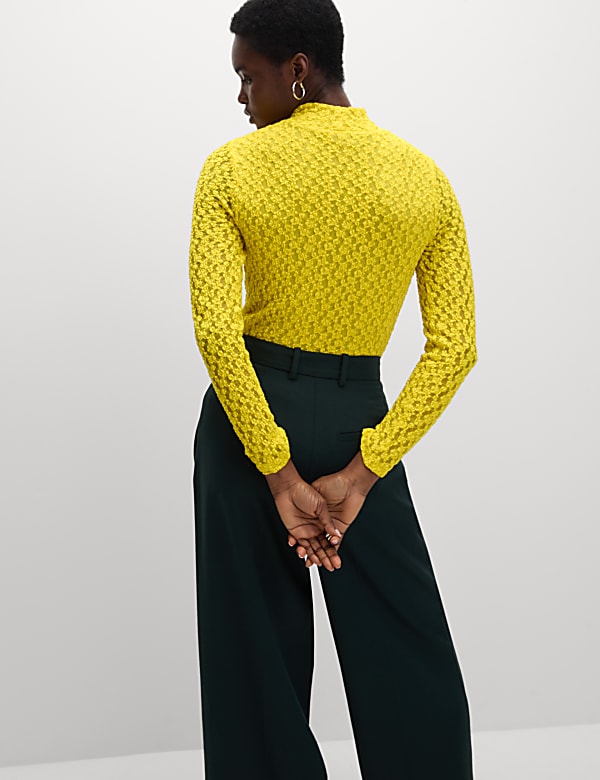 Cotton Blend Lace Top