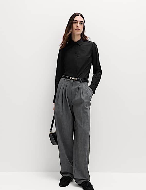 Cotton Rich Collared Fitted Shirt - CZ