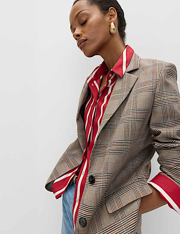 Geometric Collared Shirt