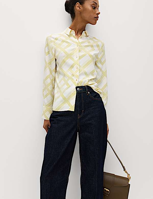 Geometric Collared Shirt